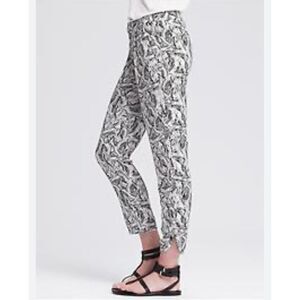 Banana Republic Palm Leaf Jogger Pants Tropical Beach Resort Lounge Wear Size 14